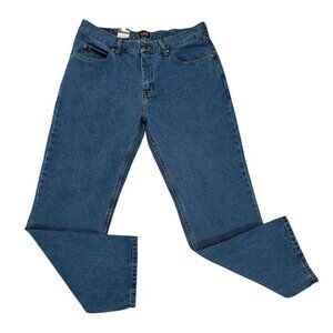 Lee Mens Relaxed Fit Blue Denim Jeans 34x30, Classic Style Durable & Comfortable